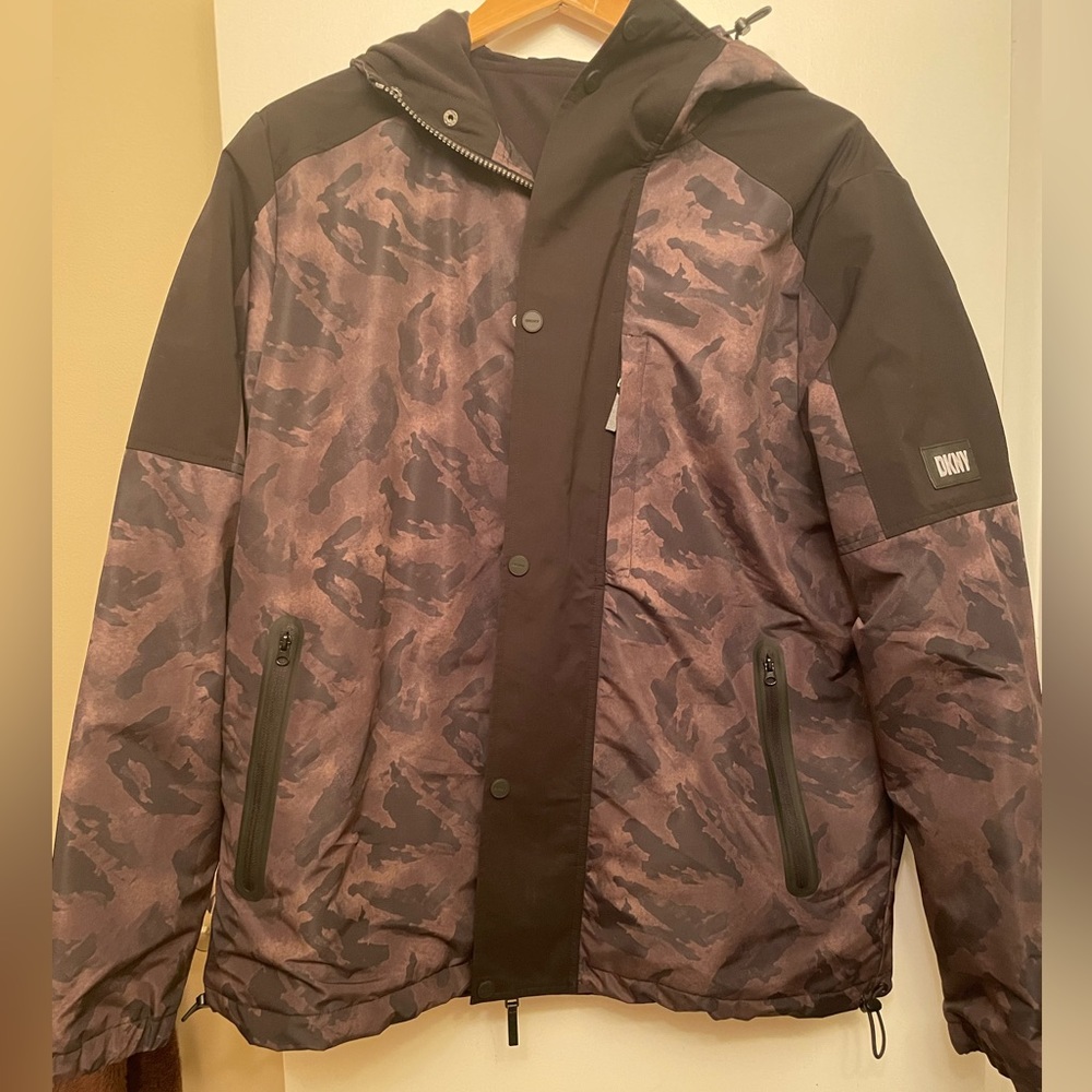 DKNY Men’s Hooded Camo Jacket